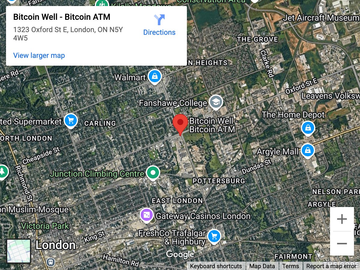 Bitcoin ATM Oxbury Centre - London, ON