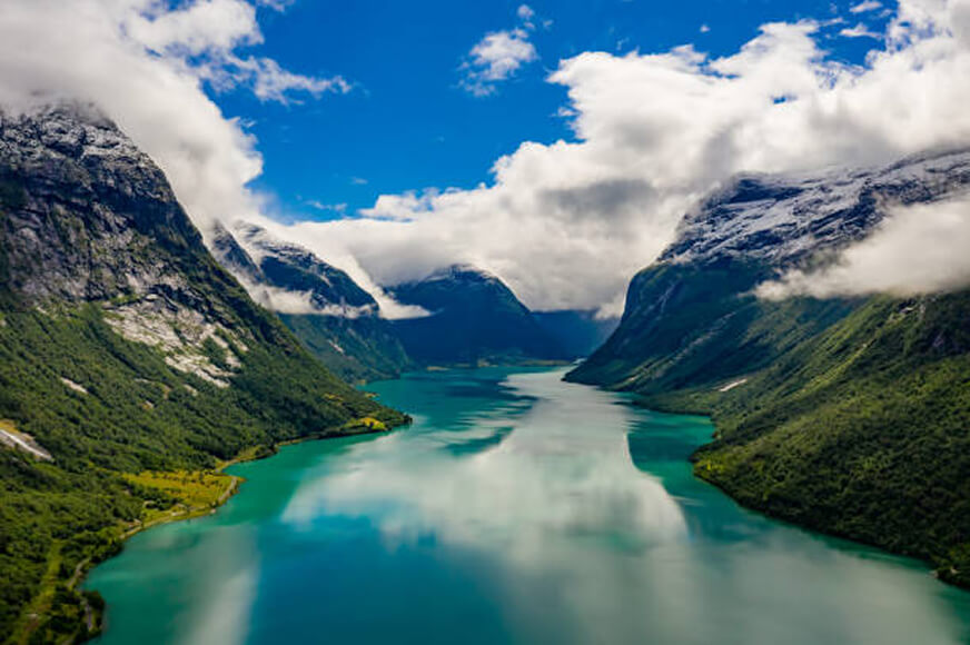 Norwegian fjord with cleanest water in the world