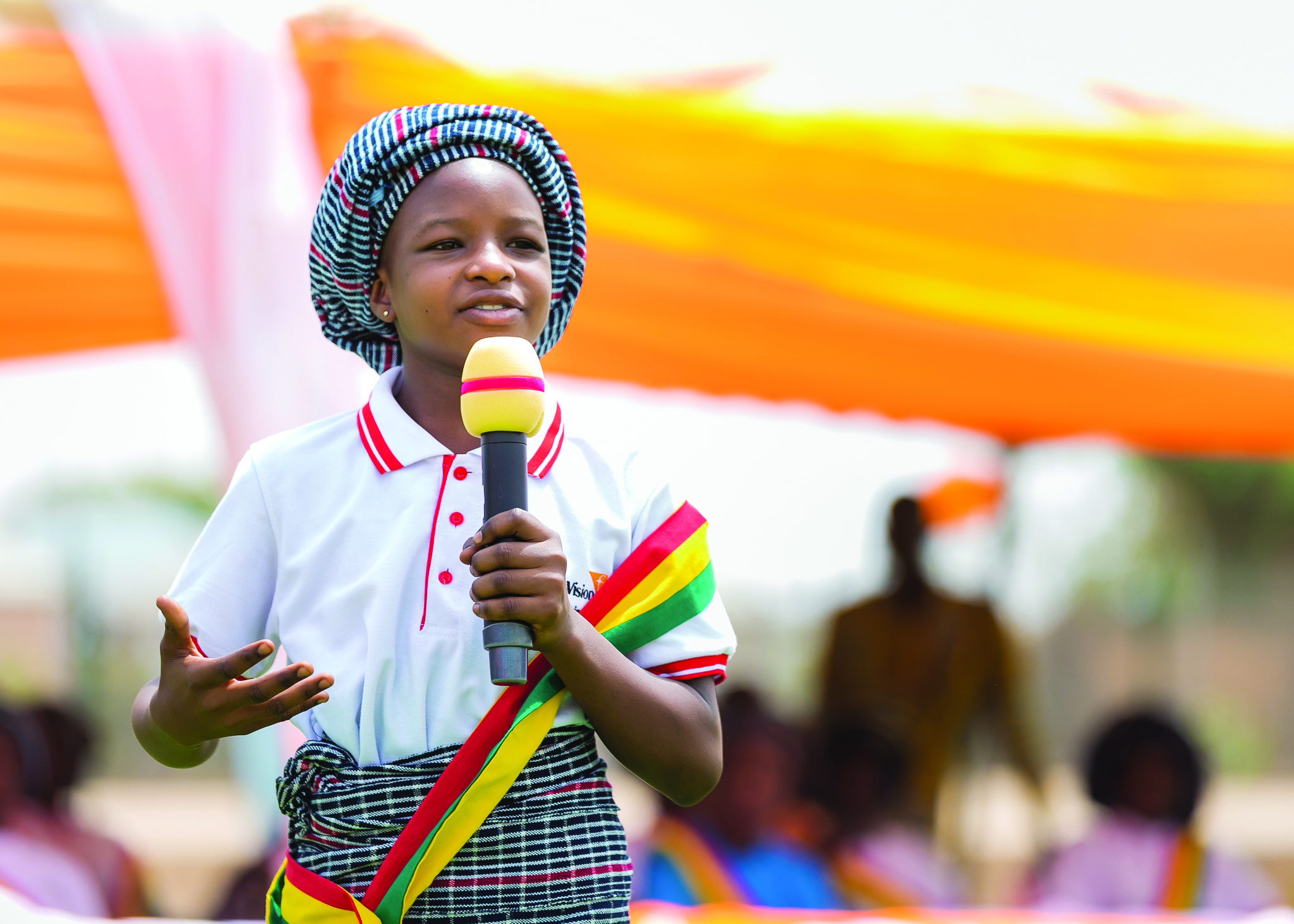 Child Parliamentarians in the West Gonja Area Programme debating on causes of Child Marriage (Who is to be blamed? Media or Parents)