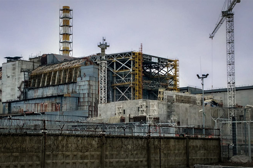 An abandoned reactor at the Chernobyl Power Plant