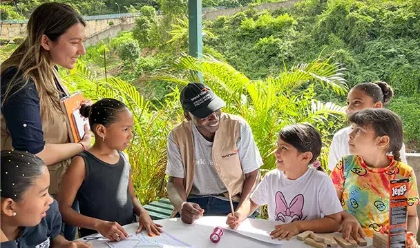 World Vision Canada: Staff outdoor activity with children