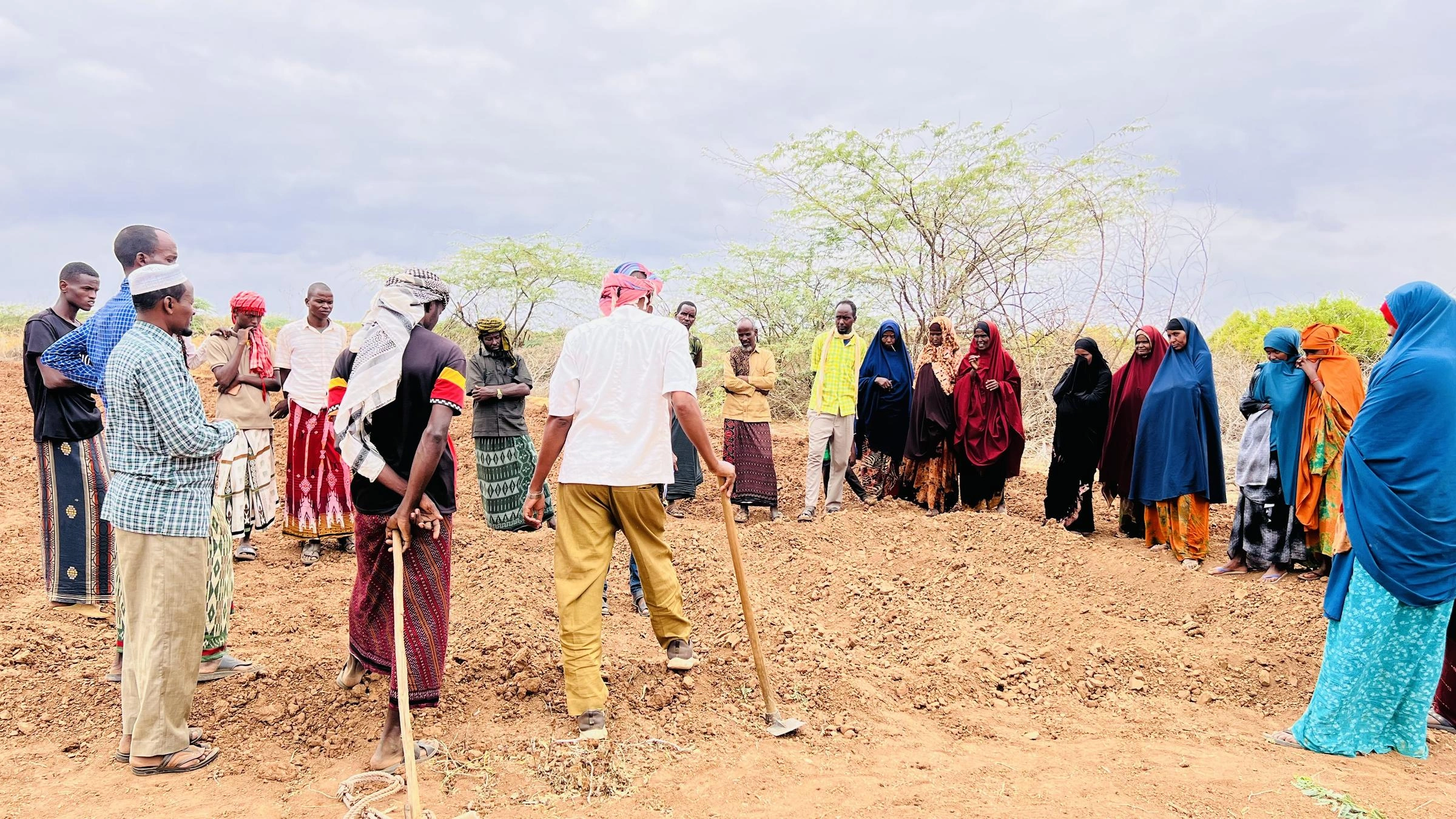 Climate-smart agriculture training in Somalia.